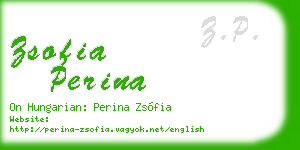 zsofia perina business card